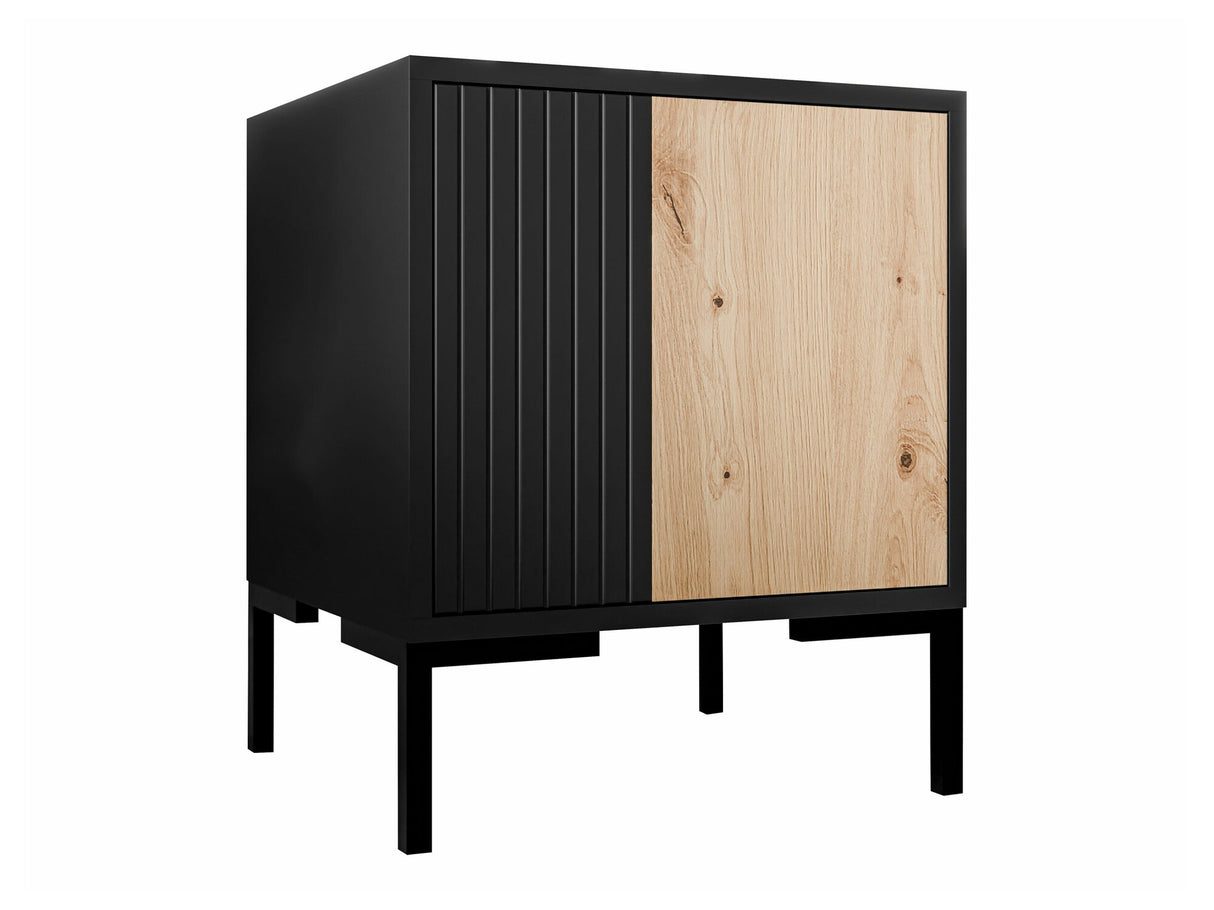 Éjjeliszekrény Szafki nemcne MERCI 2 szt. Czarny mat/Dąb Artisan/Czarny mat