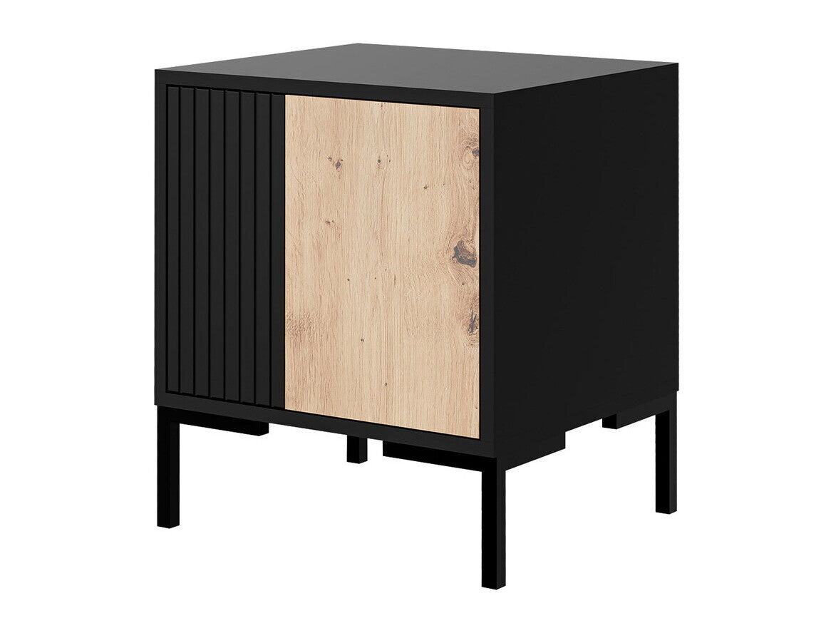 Éjjeliszekrény Szafki nemcne MERCI 2 szt. Czarny mat/Dąb Artisan/Czarny mat