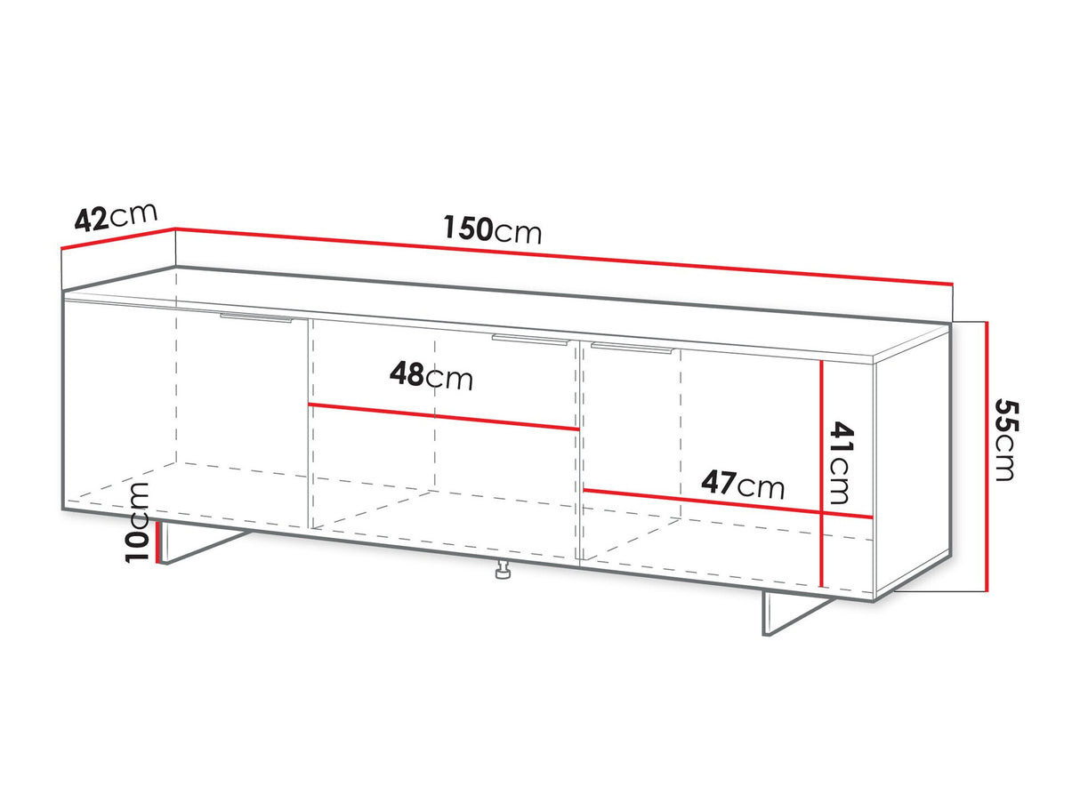 TV-állvány Szafka RTV 3D ALMA Beż Piaskowy
