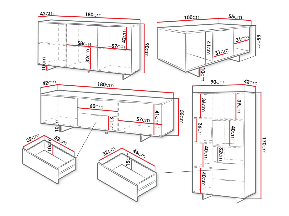 Nappali szett Meble ALMA II Beż Piaskowy