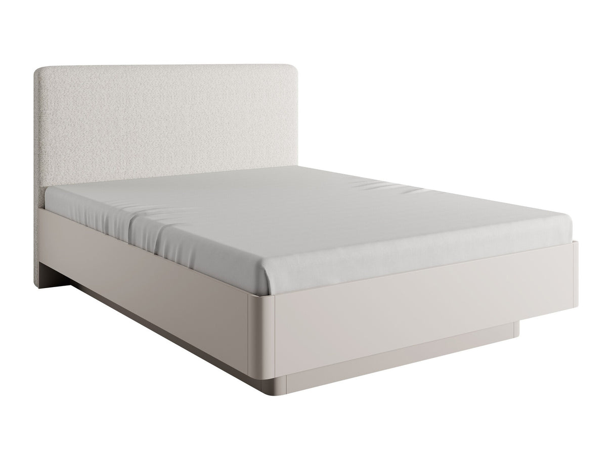 Ágy Łóżko LANTE 160 + stelaż Beż Piaskowy + Abriamo 03 Stelaż fémowy