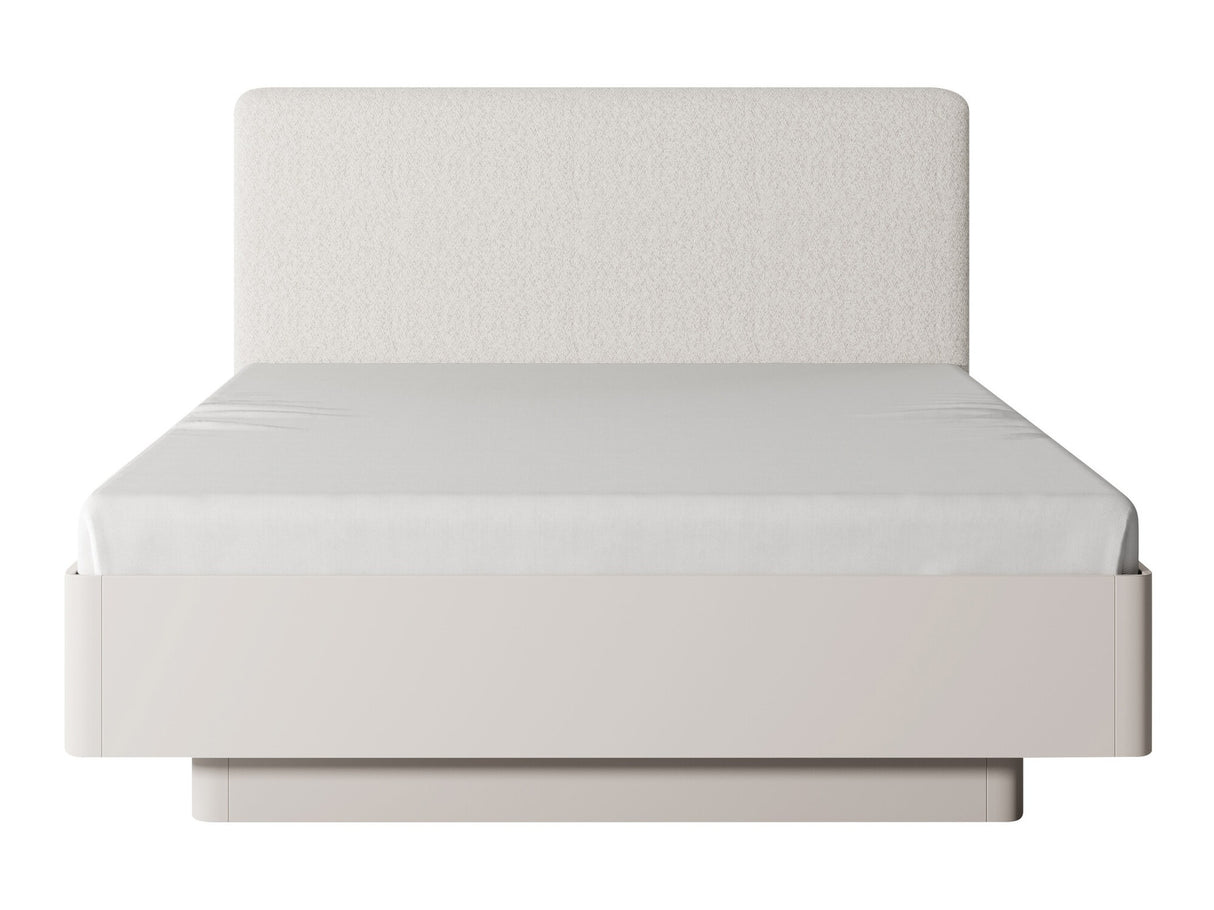 Ágy Łóżko LANTE 160 + stelaż Beż Piaskowy + Abriamo 03 Stelaż fémowy