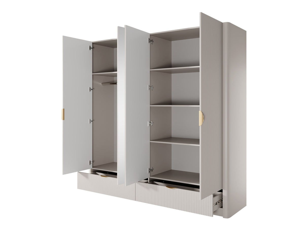 Hálószoba garnitúra Sypialnia LANTE IV Beż Piaskowy + Abriamo 03 Stelaż fémowy