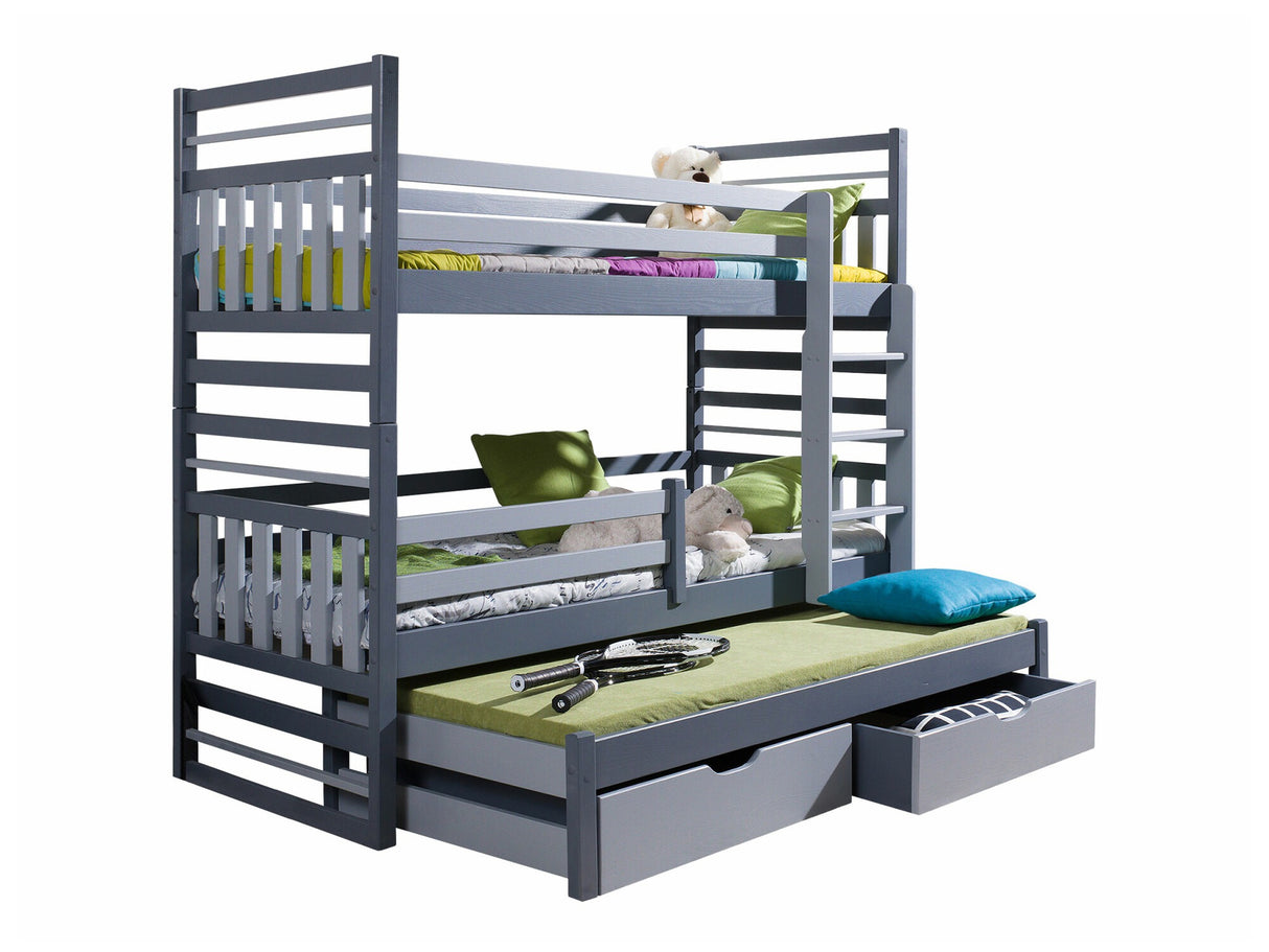 Emeletes ágy Hipolit 80 (Graca 80), Szín: Grafit + Szürke, Változatok: Jobbos