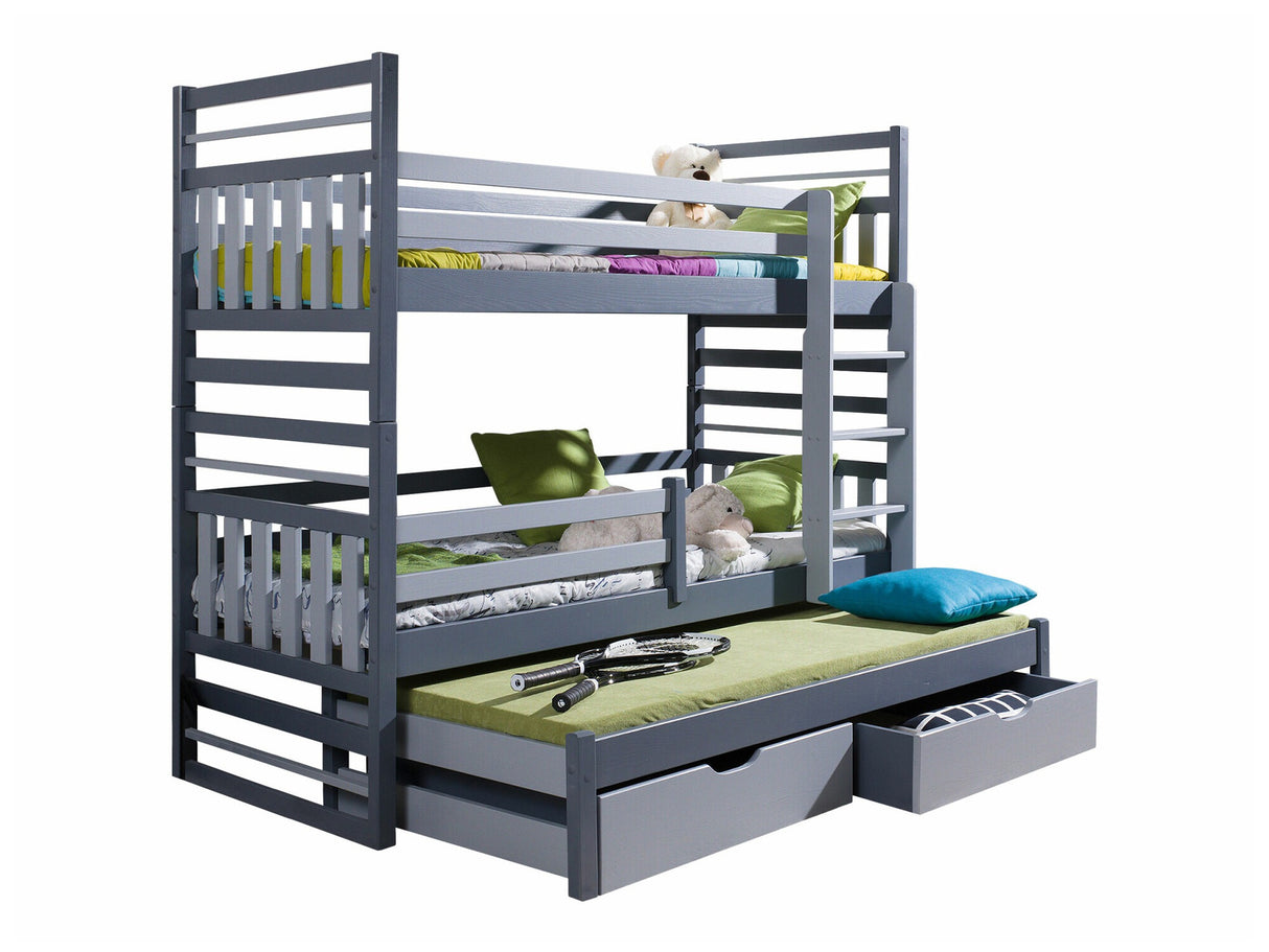 Emeletes ágy Hipolit 90 (Graca 90), Szín: Grafit + Szürke, Változatok: Jobbos