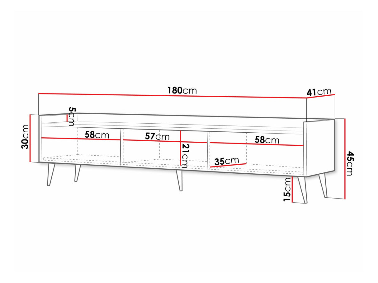 TV-állvány ADEMO Regał 5 Szafka RTV Kaszmir 5903211386428