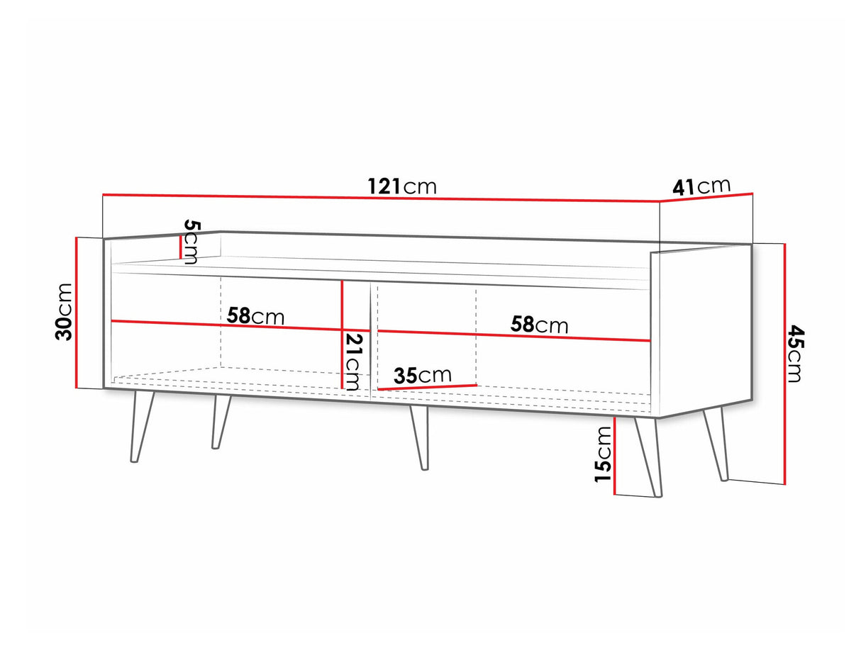 TV-állvány ADEMO Regał 7 Szafka RTV Kaszmir 5903211386442
