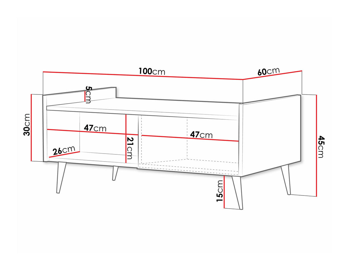Dohányzóasztal ADEMO Regał 9 Ława Kaszmir 5903211386466