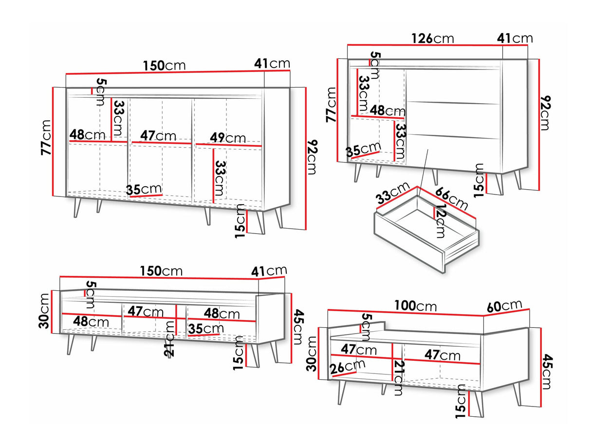Nappali szett Meble ADEMO I Kaszmir 5903211386473