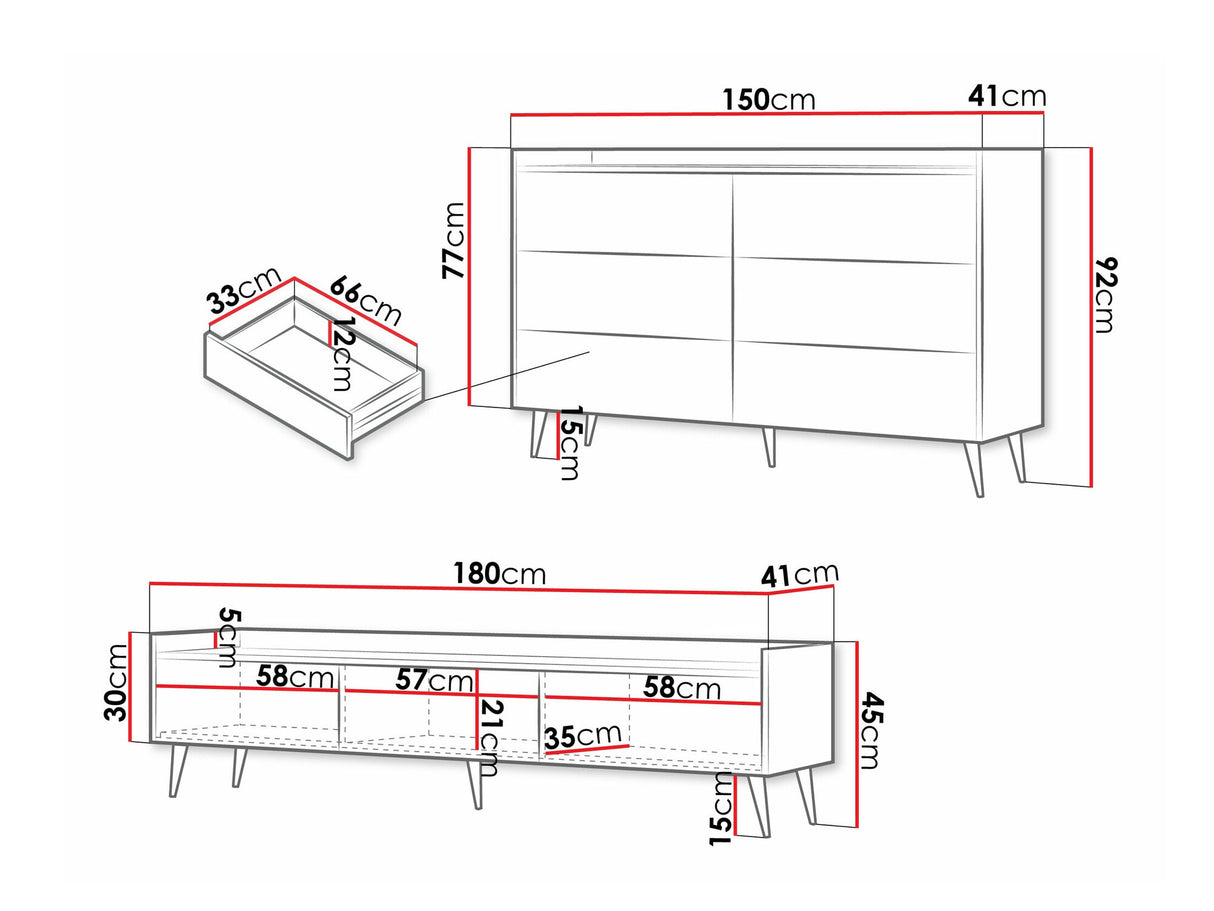 Nappali szett Meble ADEMO II Kaszmir 5903211386480