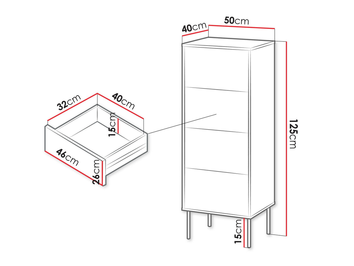 Komód TRESSE 4S, Szín: Beige