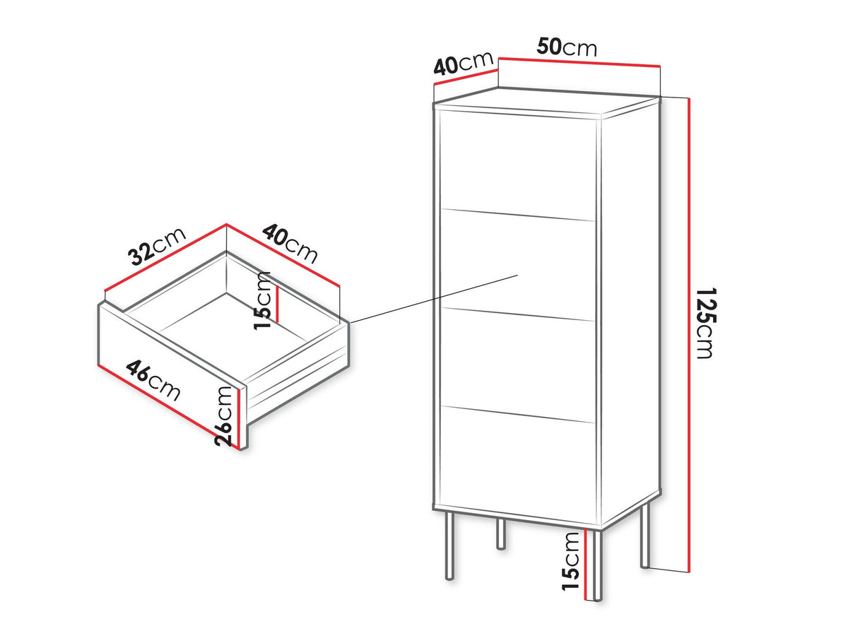 Komód TRESSE 4S, Szín: Zöld