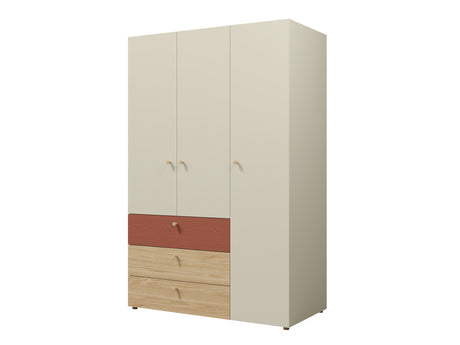 Gardróbszekrény Yuki 1, Színek: Coral + Tölgy