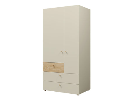 Gardróbszekrény Yuki 2, Színek: Beige + Tölgy