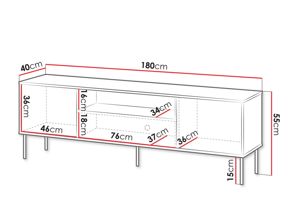 TV-állvány TRESSE 180 EF, Szín: Beige