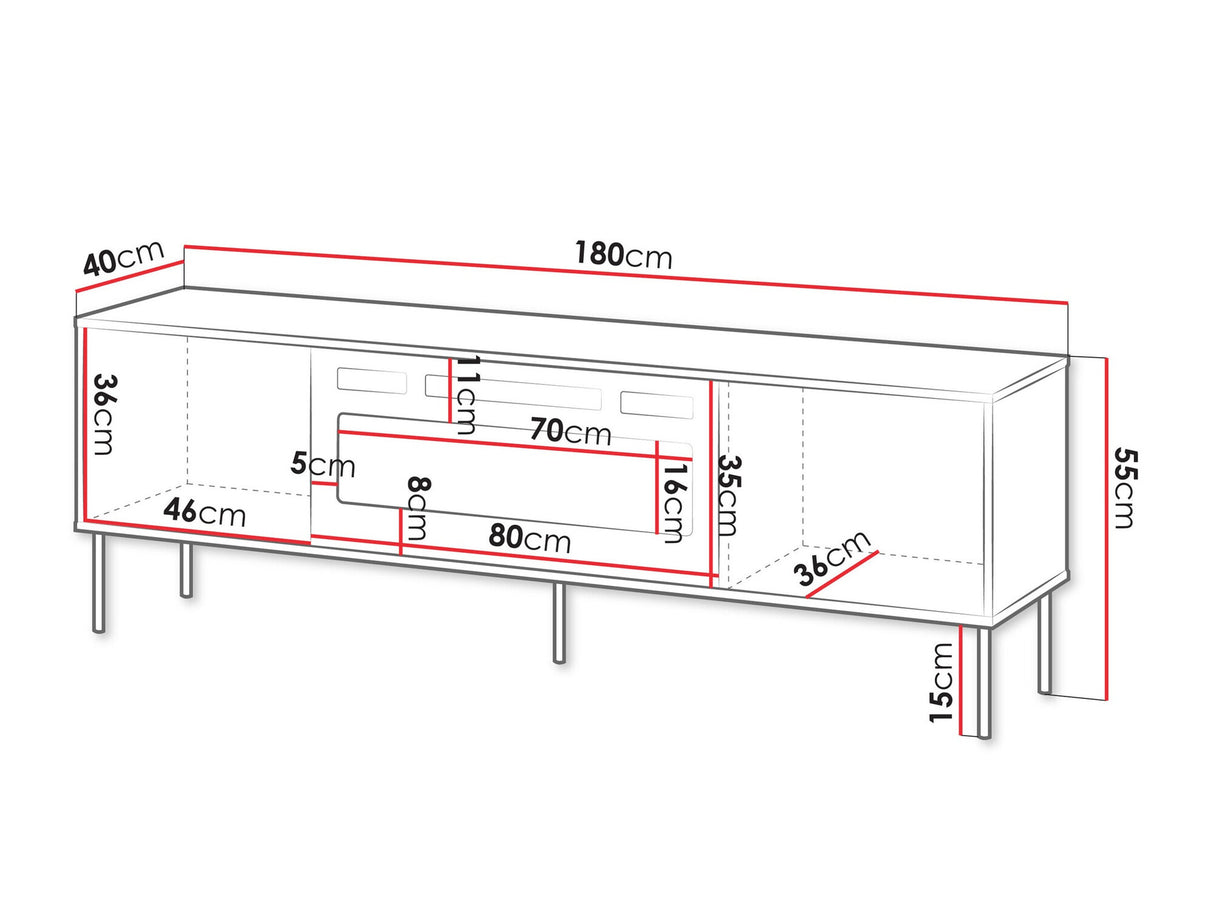 TV-állvány RTV TRESSE 180 EF, Szín: Beige