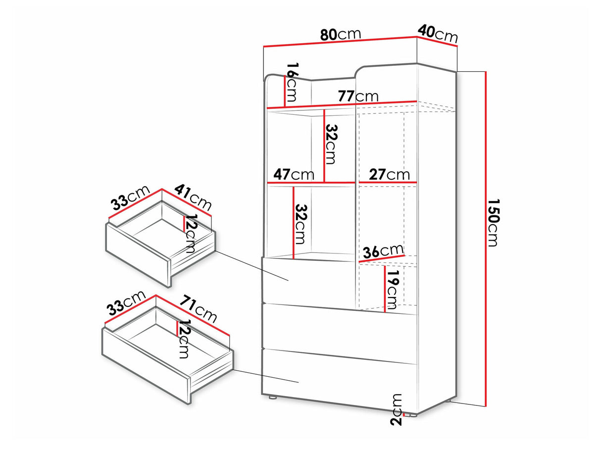 Könyvespolc Yuki 6, Színek: Beige + Tölgy