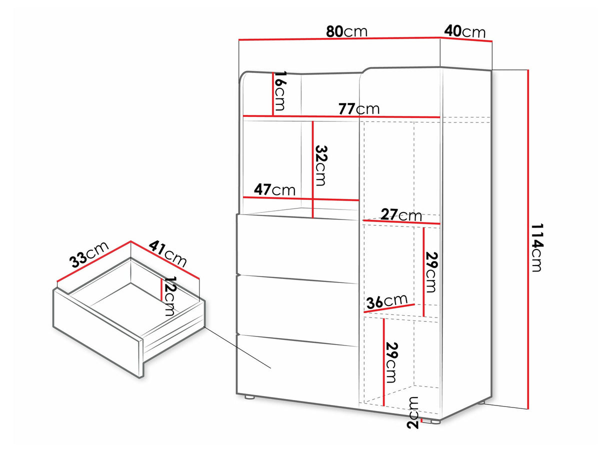 Könyvespolc Yuki 7, Színek: Beige + Tölgy