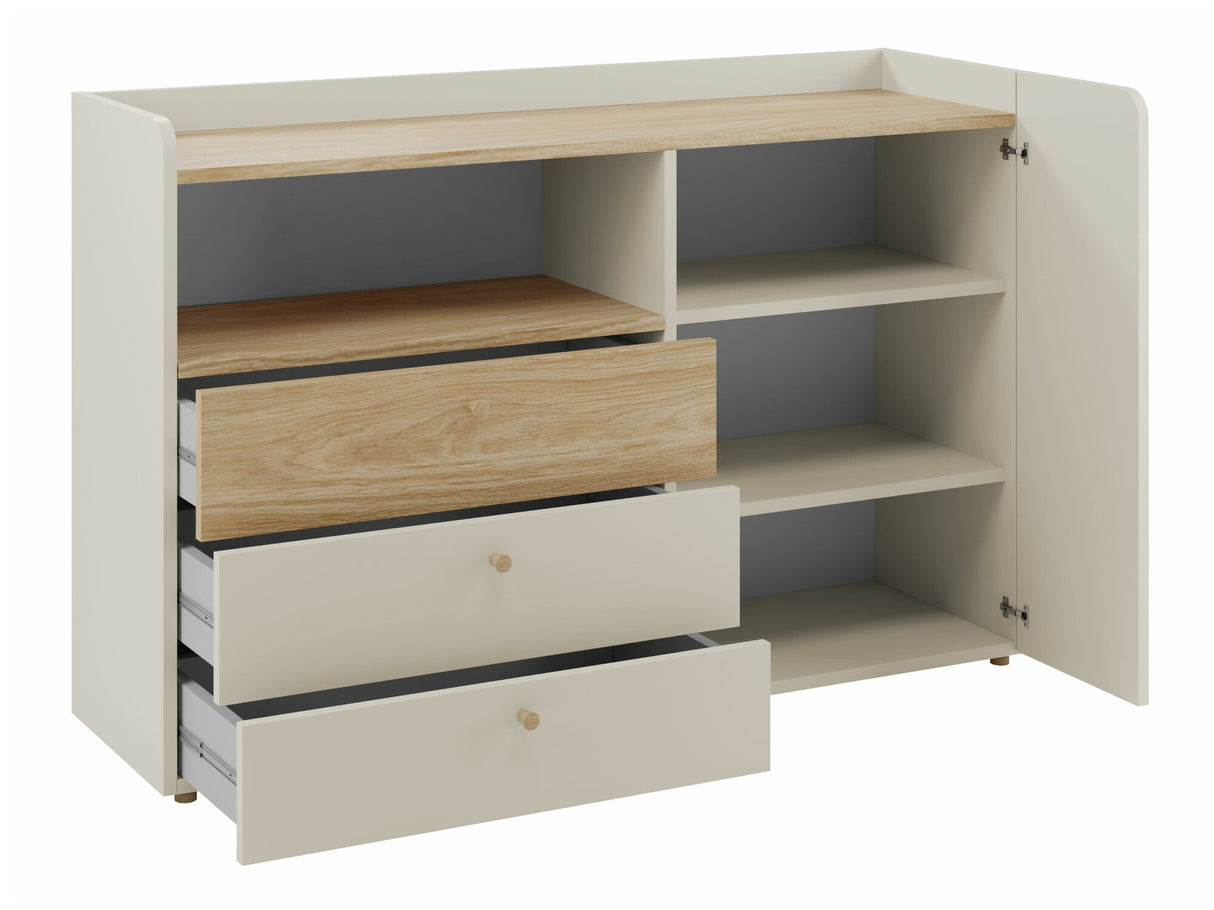 Komód Yuki 8, Színek: Coral + Tölgy