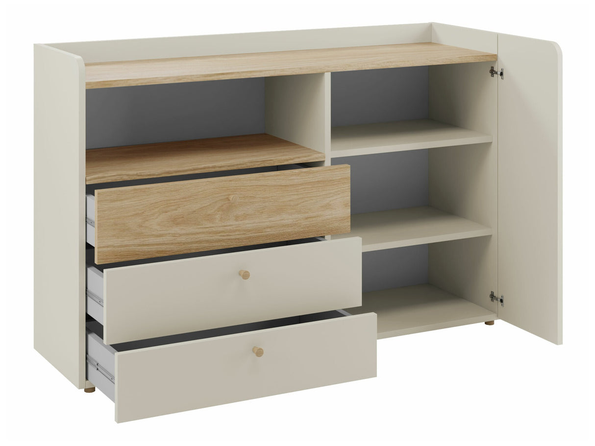 Komód Yuki 8, Színek: Beige + Tölgy