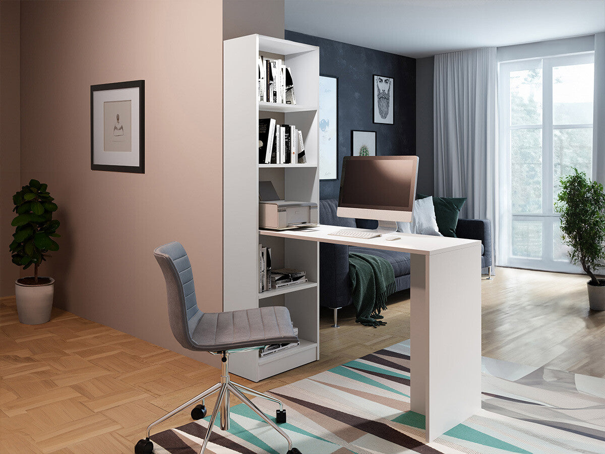 Íróasztal B1 (Kylie), Szín: Fehér, Világítás: Nem