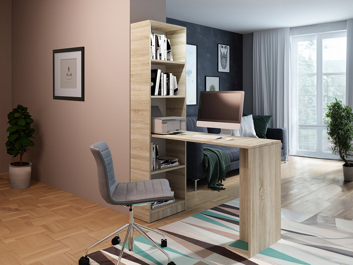 Íróasztal B1 (Kylie), Szín: Sonoma tölgy, Világítás: Nem