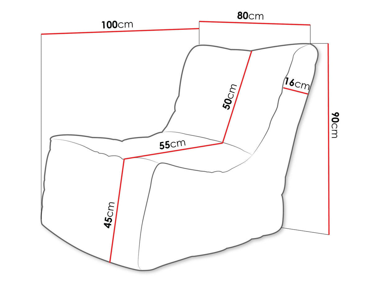 Babzsák Fotel REST, Szín: Poso 100