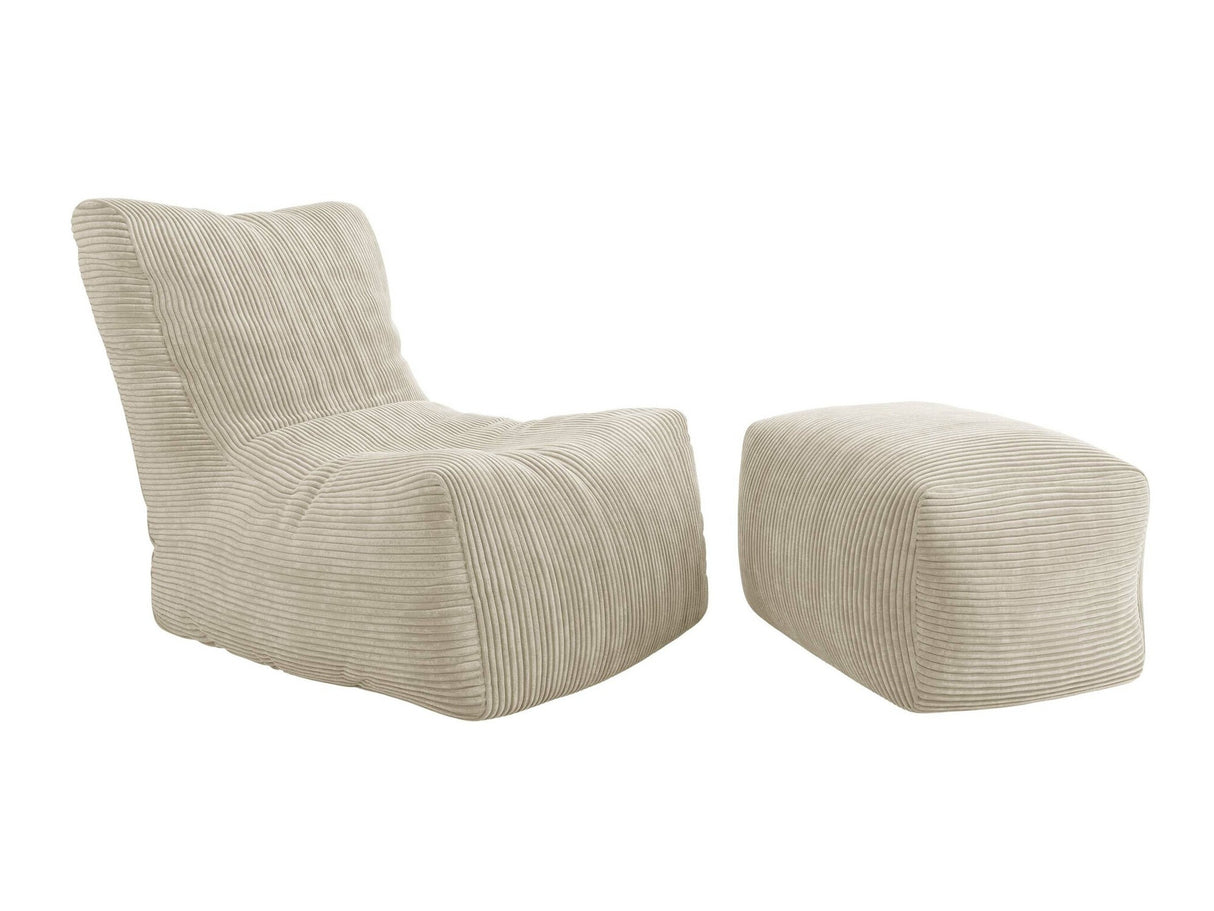 Babzsák Fotel REST + podnóżek EASY, Szín: Poso 100