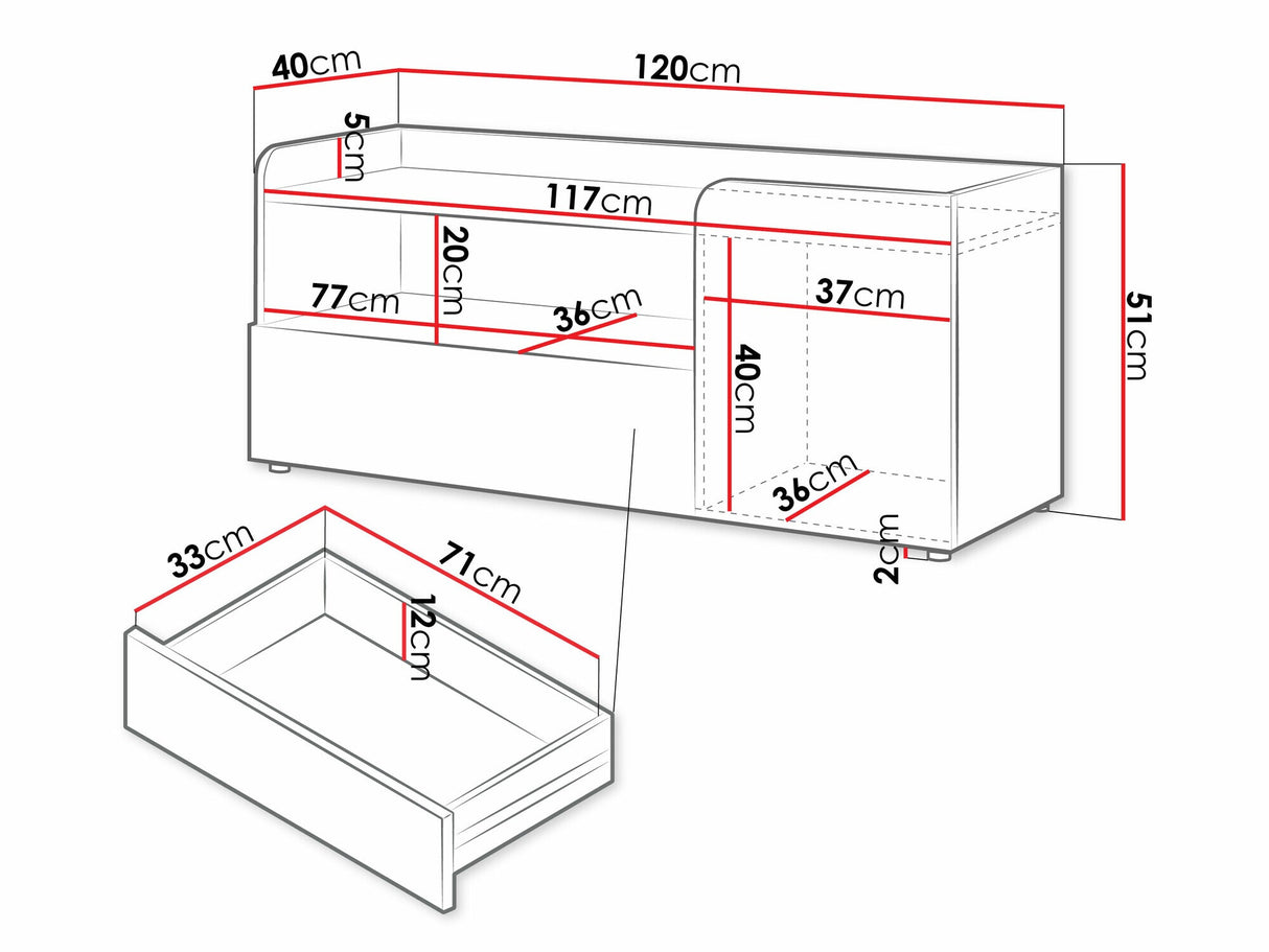 TV-állvány YUKI Regał 12 Szafka RTV Szarobeżowy/Dąb Olejowany 5903211389566
