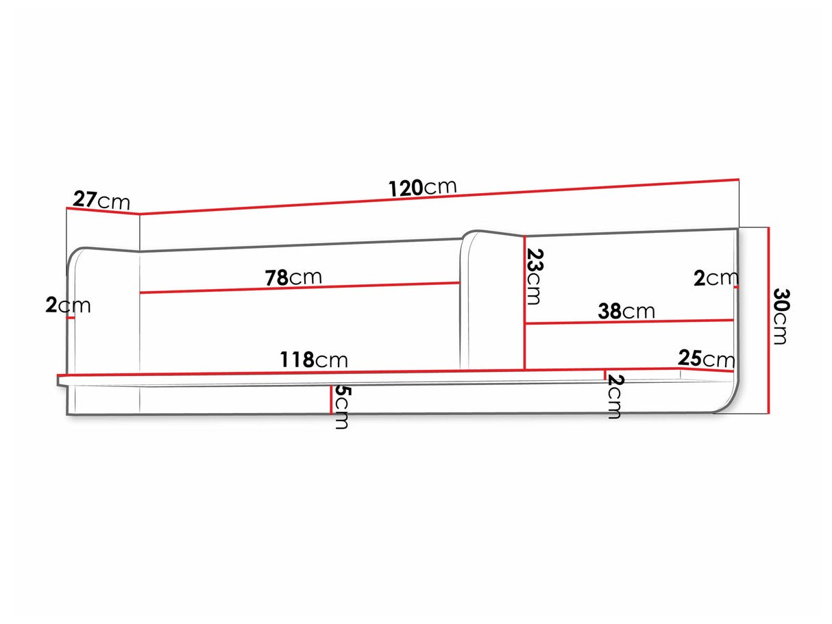 Polc Yuki 15, Színek: Szürke