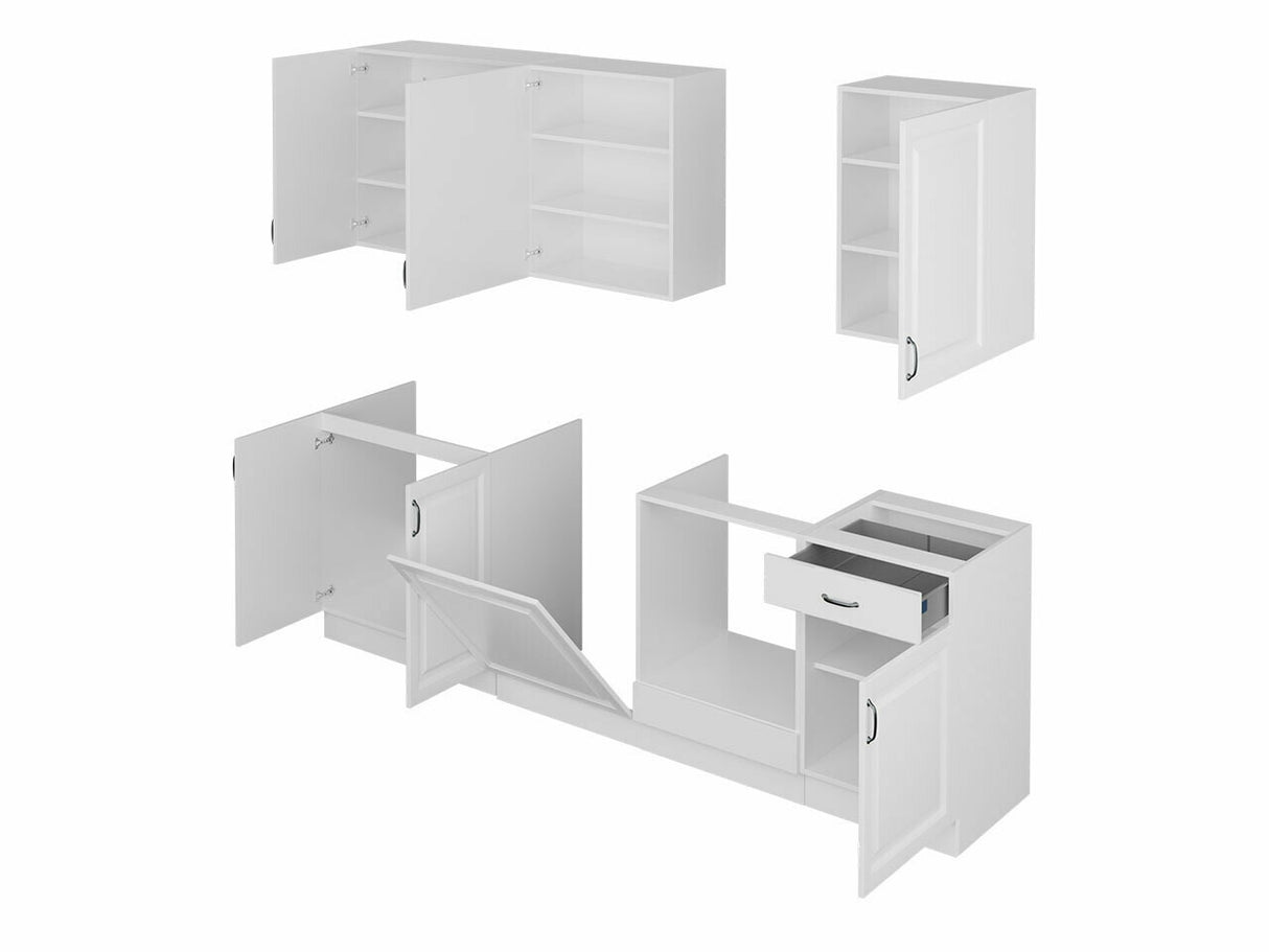 Moduláris konyha szett RETROLINE V (Fehér), Munkalap: Nem, Led világítás: Igen