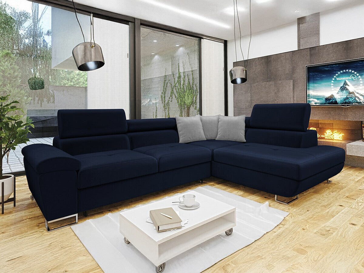 Sarokkanapé Kiságyere (Alvin), Szín: Magic Velvet 2216 + Magic Velvet 2240, Változatok: Jobbos