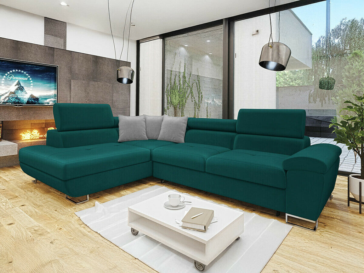 Sarokkanapé Kiságyere (Alvin), Szín: Magic Velvet 2221 + Magic Velvet 2240, Változatok: Balos