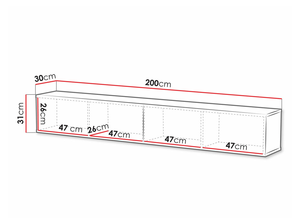 TV-állvány Szafka RTV CAPITAL Czarny/Dąb wotan/Czarny 5903211399688 (Fekete + Wotan tölgy)