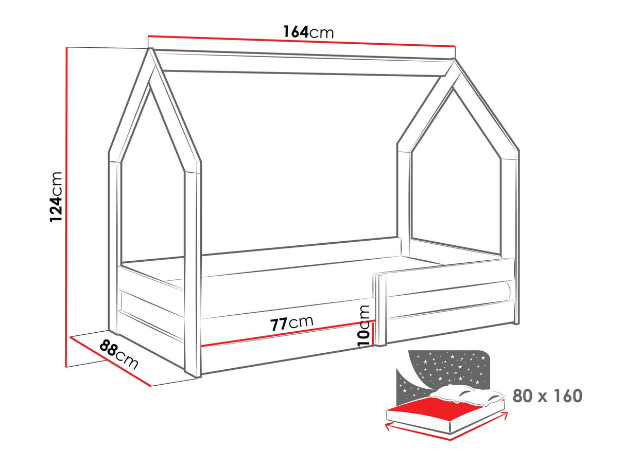 Ágy Łóżeczko dziecięce POLA Biały 5903211402579 (Fehér)