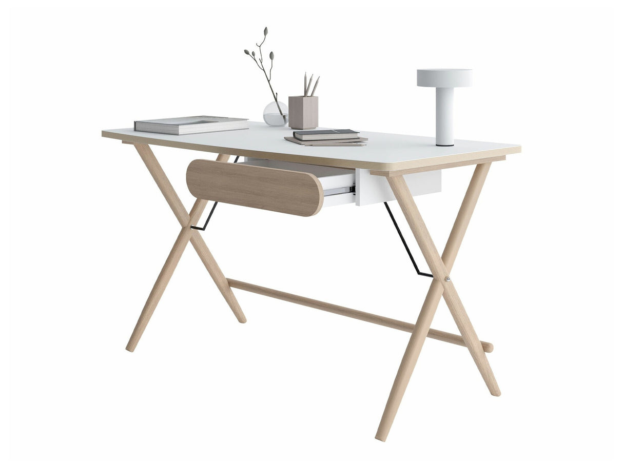 Íróasztal Biurko 1S MATCH MW-01 Biały/Dąb jasny 5903211403453