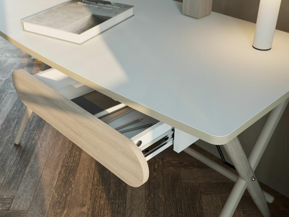 Íróasztal Biurko 1S MATCH MW-01 Biały/Dąb jasny 5903211403453