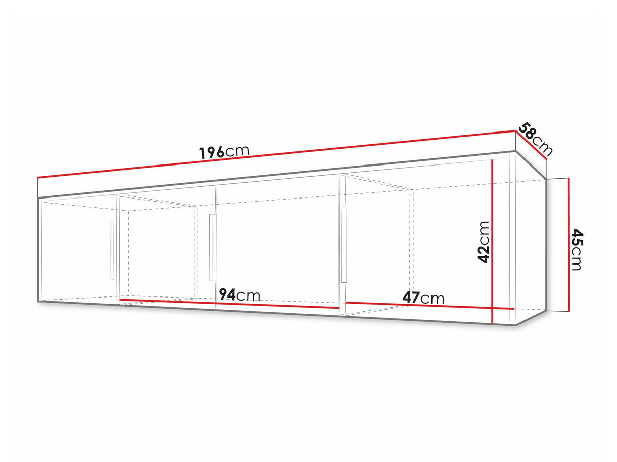 Gardróbszekrény Szafa BALI LUX D4 + nadstawka, Szín: Wellingtoni tölgy