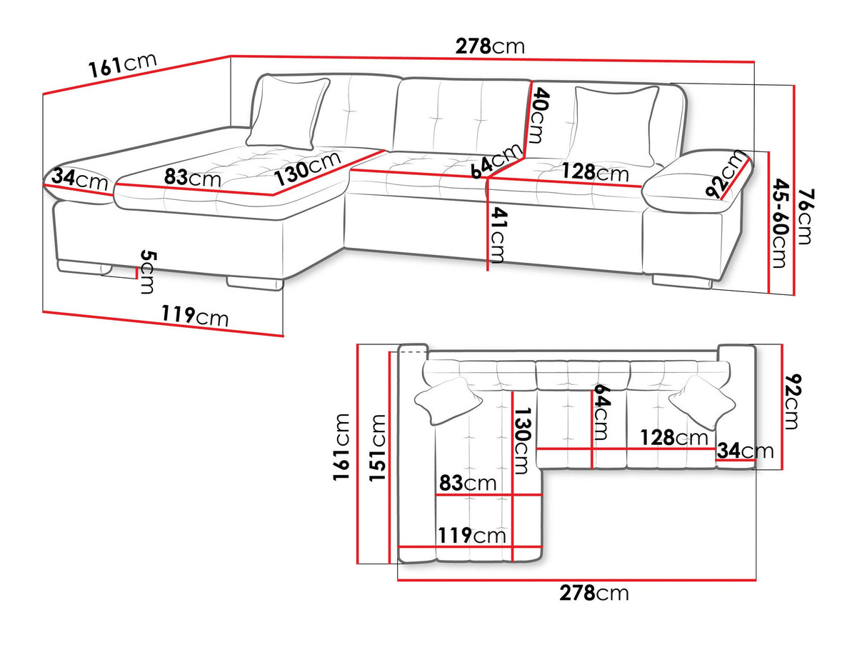 Sarokkanapé Montana (Premium), Szín: Soft 017 + Soul 17, Változatok: Jobbos