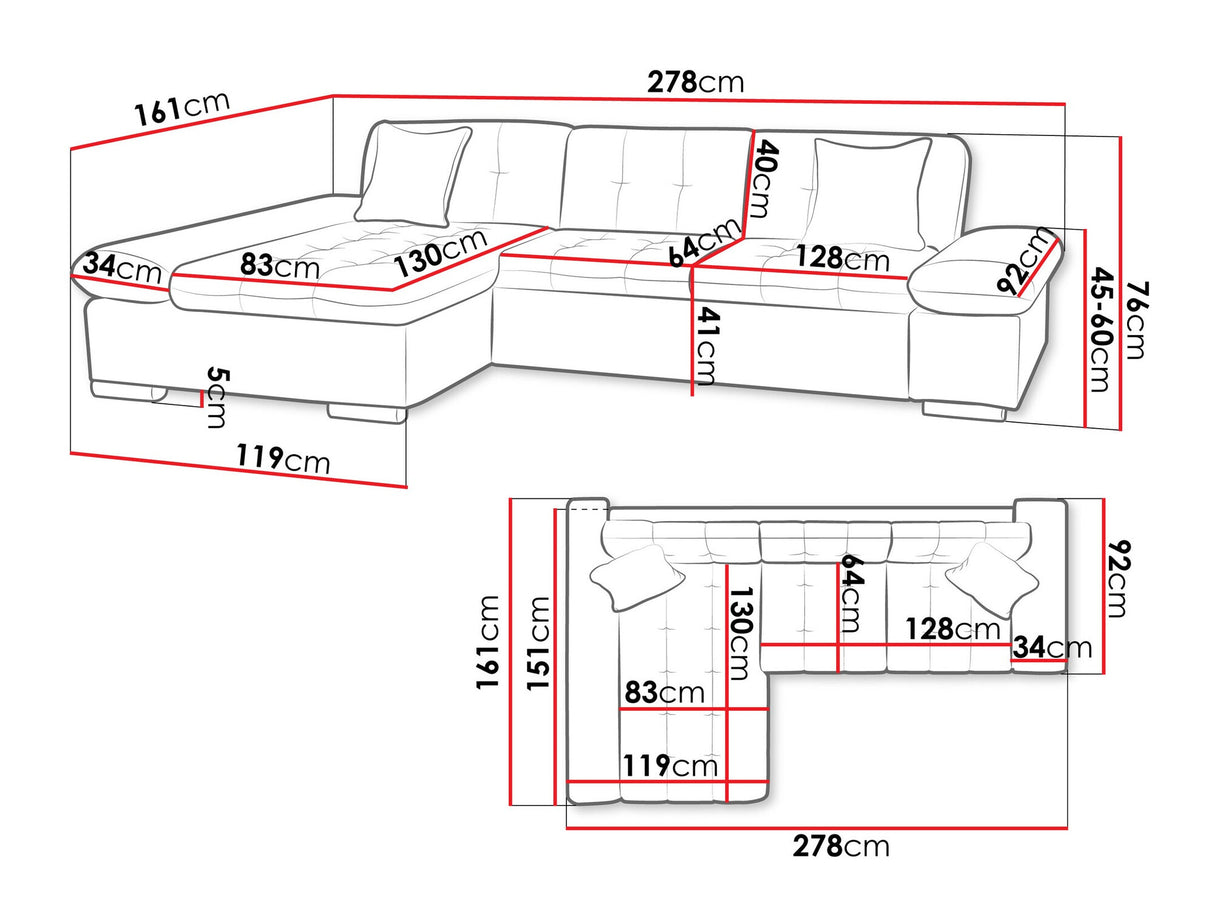 Sarokkanapé Montana (Premium), Szín: Soft 011 + Soul 17, Változatok: Jobbos