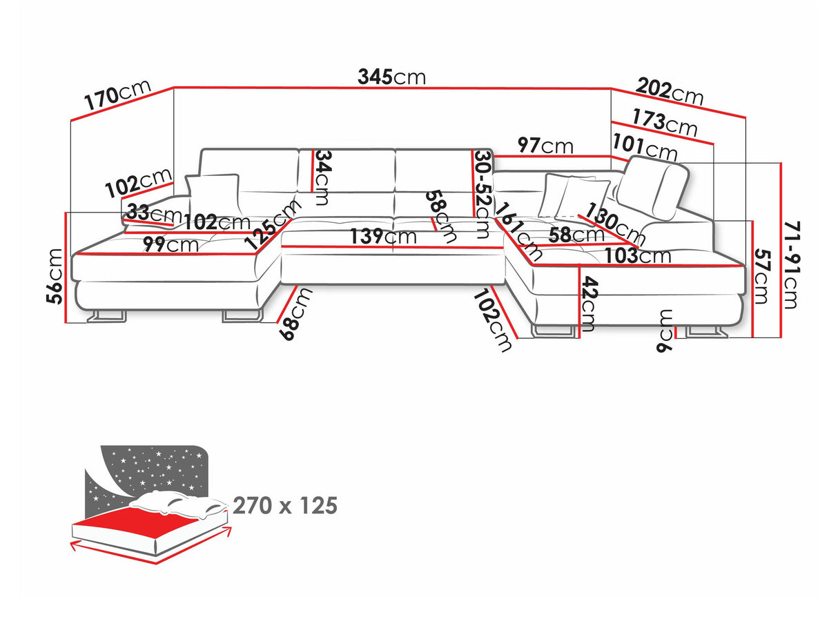 Sarokkanapé Kiságyere BIS (Alvin Bis), Szín: Soft 017 + Lux 05, Változatok: Balos