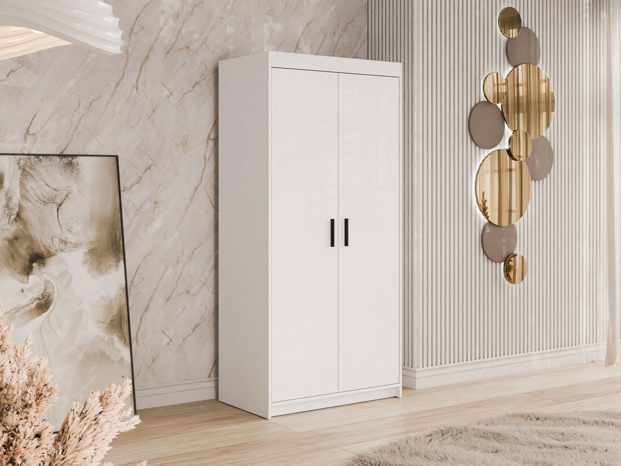 Gardróbszekrény Elena (Melen 2D), Szín: Fehér
