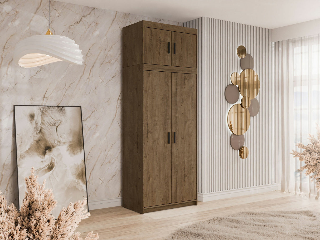 Gardróbszekrény ELENA (Melen 2D) II, Szín: Lefkas tölgy