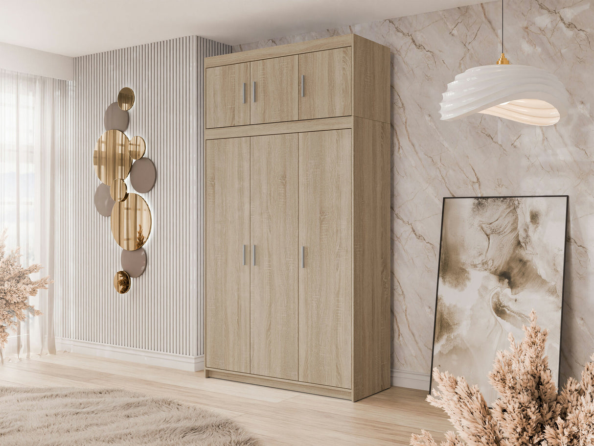 Gardróbszekrény Elena (Melen 3D) III, Szín: Sonoma tölgy