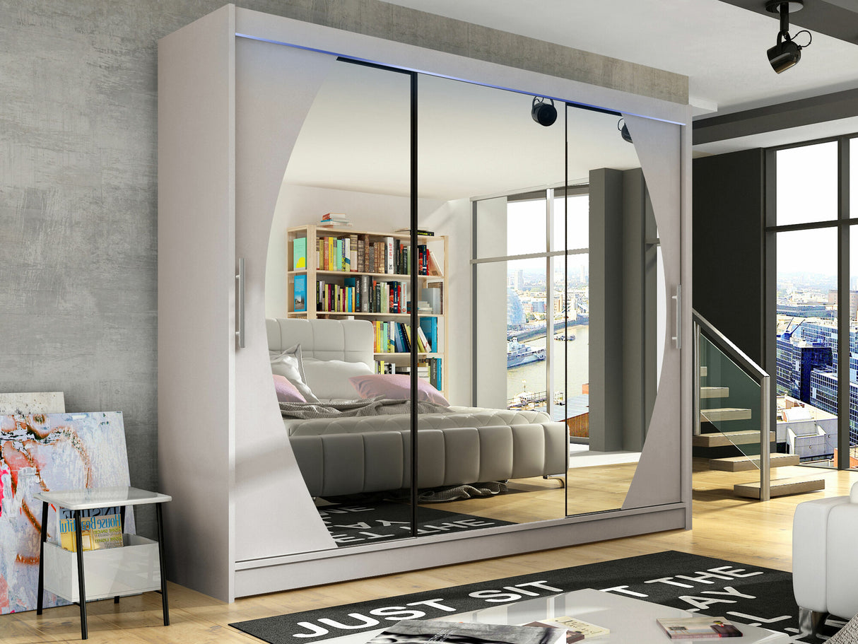 Gardróbszekrény Aston V (Dasto), Szín: Kasmír, Led világítás: Igen