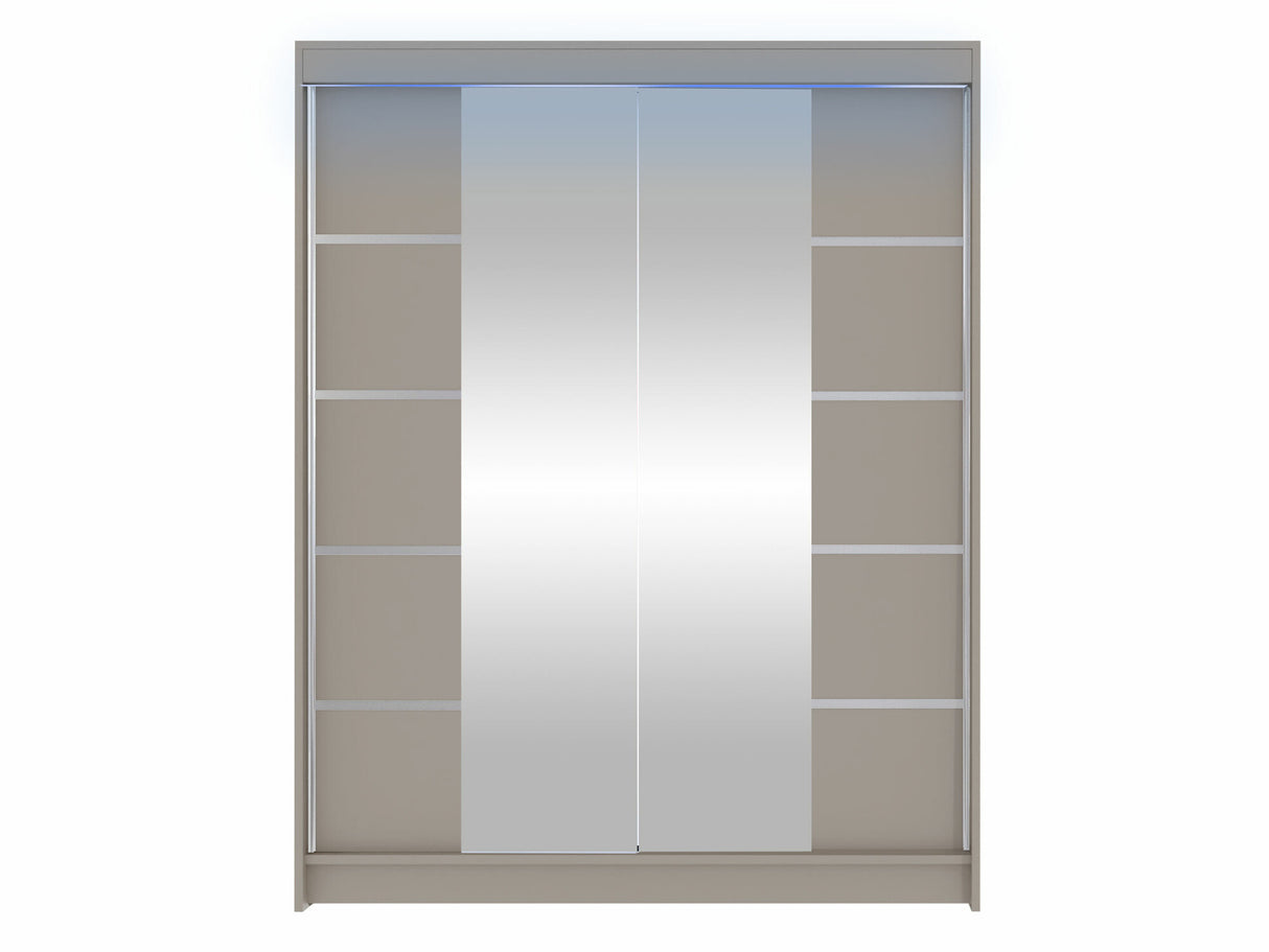 Gardróbszekrény Caminem V (Belgia V), Szín: Kasmír, Led világítás: Igen RGB