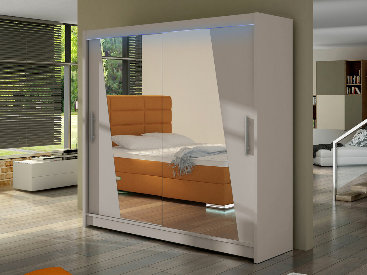 Gardróbszekrény Bega XIV (London), Szín: Kasmír, Led világítás: Igen