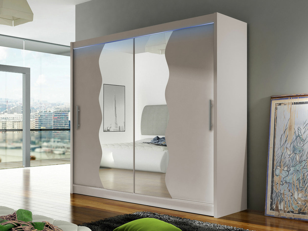 Gardróbszekrény Bega X (London), Szín: Kasmír, Led világítás: Igen