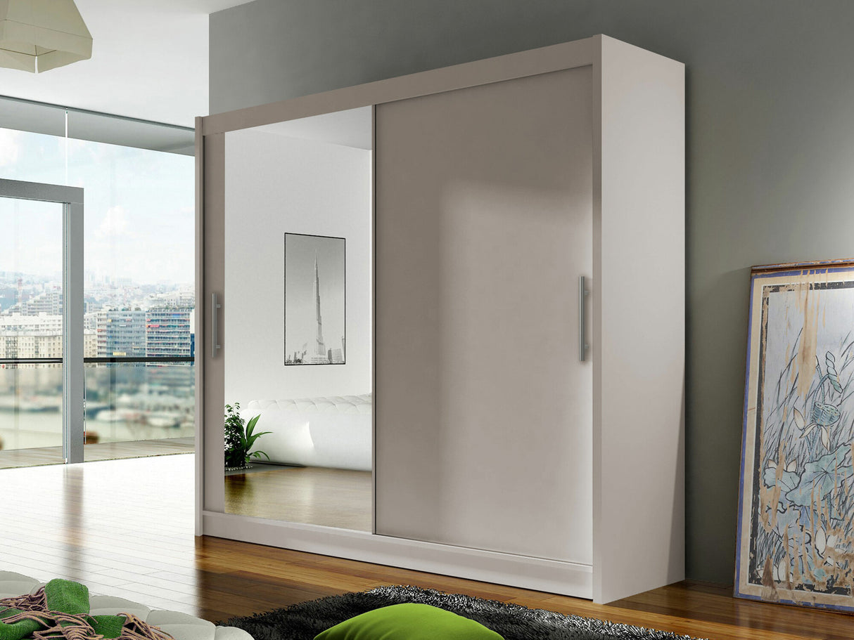 Gardróbszekrény Bega VI (London), Szín: Kasmír, Led világítás: Nem