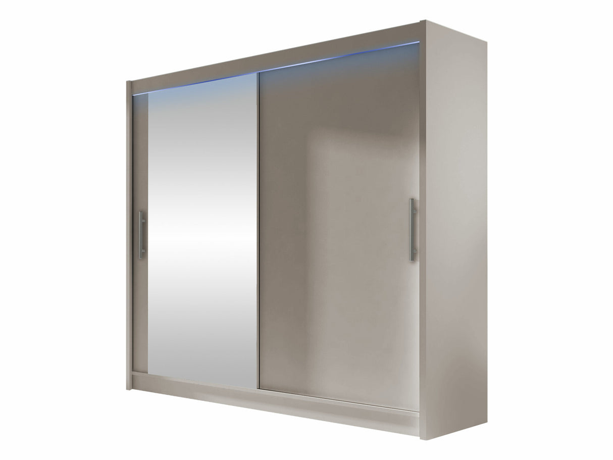 Gardróbszekrény Bega VI (London), Szín: Kasmír, Led világítás: Igen